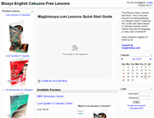 Tablet Screenshot of lessons.magbinisaya.com